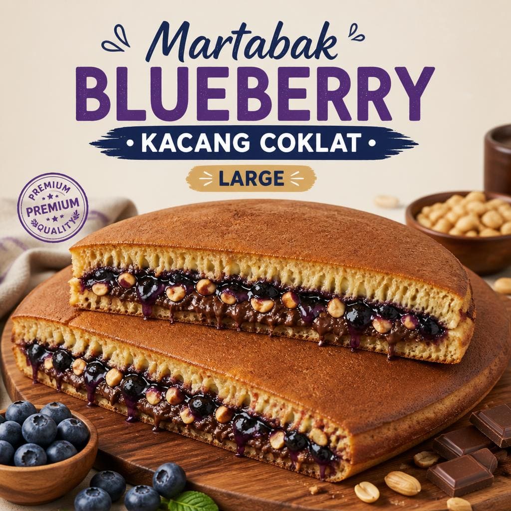 Blueberry Kacang Coklat Large Martabak 999 Asli Bandung